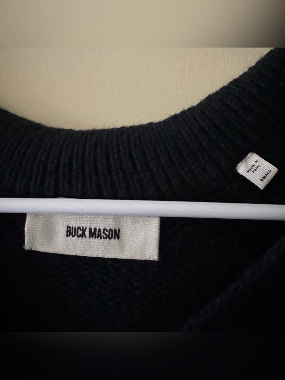 Buck Mason Soft Spun Cotton Long Sleeve Polo Sweater in Deep Night ๐ - Picture 5 of 7